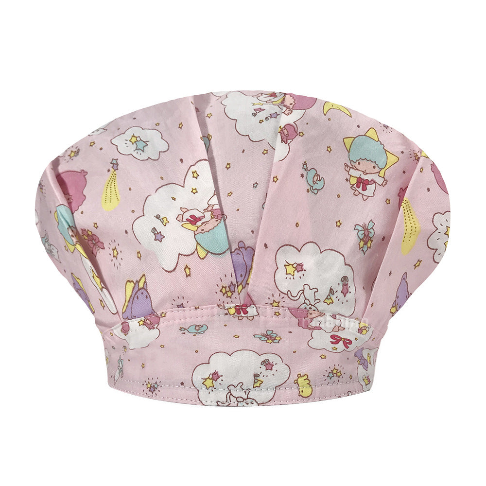 Printed Cute Little Animal Nurse Hat