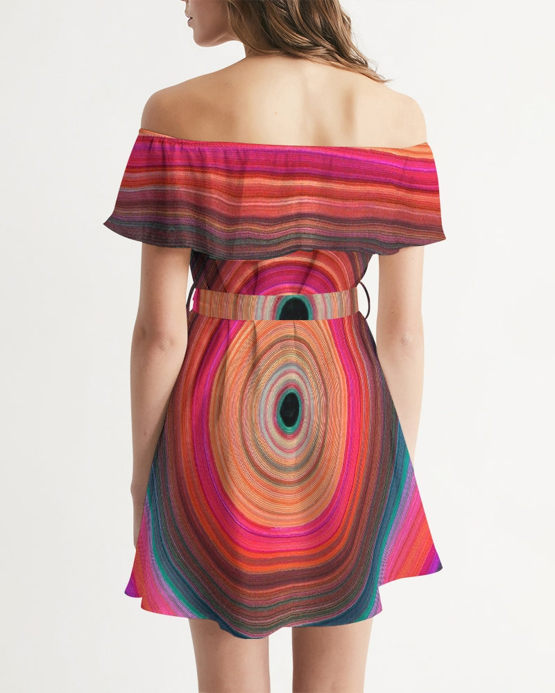 Angry eye Women's Off-Shoulder Dress