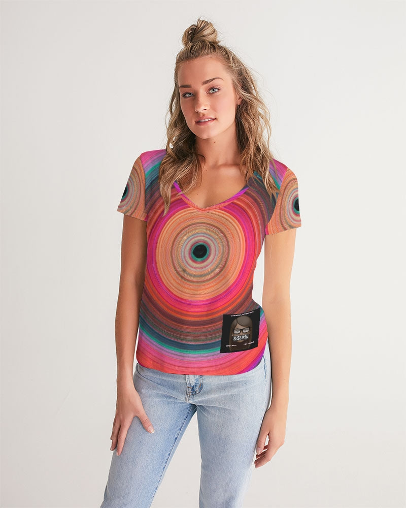 Angry eye Women's V-Neck Tee