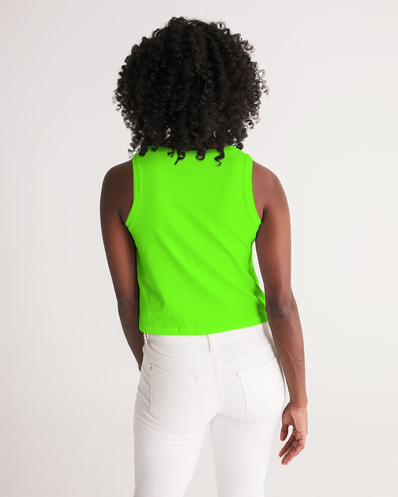 neon green Women's Cropped Tank