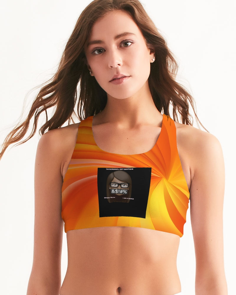 angry orange Women's Seamless Sports Bra