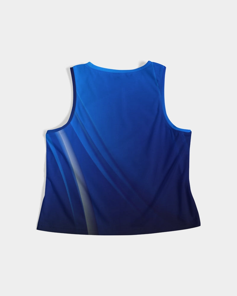 Angry  Blue Women's Cropped Tank
