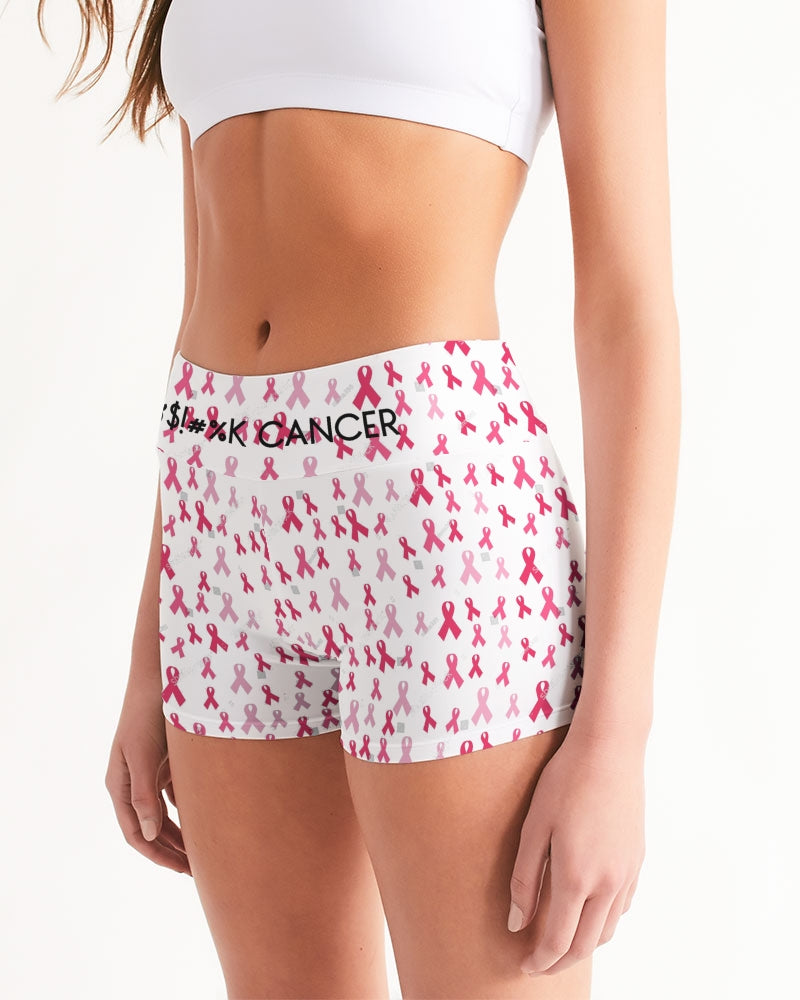 Special Edition F&$!#%K CANCER Women's Mid-Rise Yoga Shorts