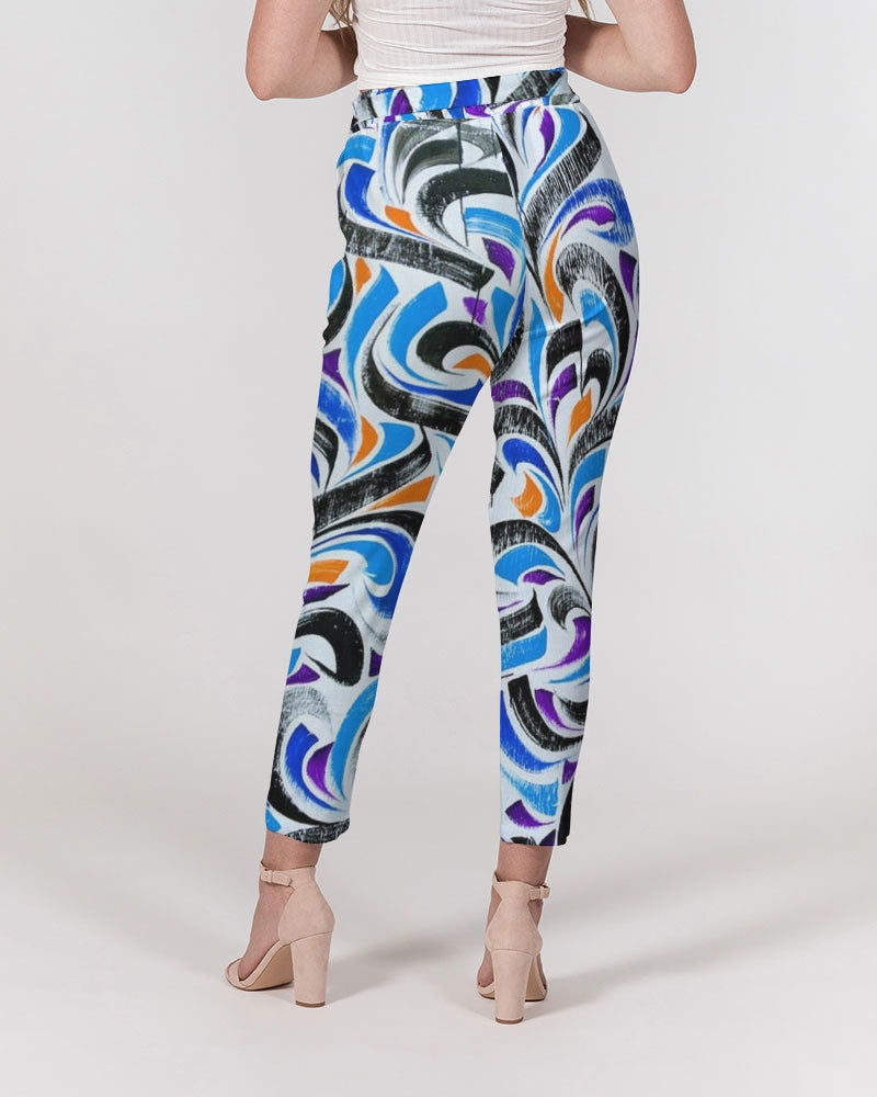 Angry Twirls Women's Belted Tapered Pants