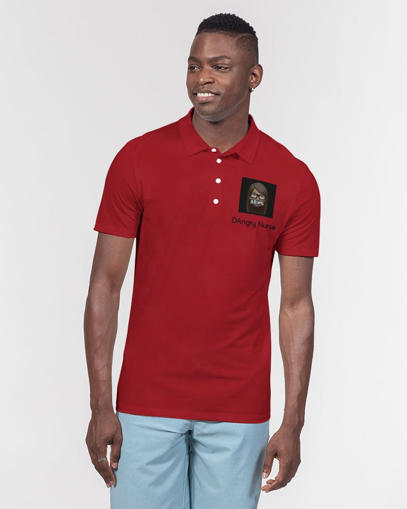 red Men's Slim Fit Short Sleeve Polo