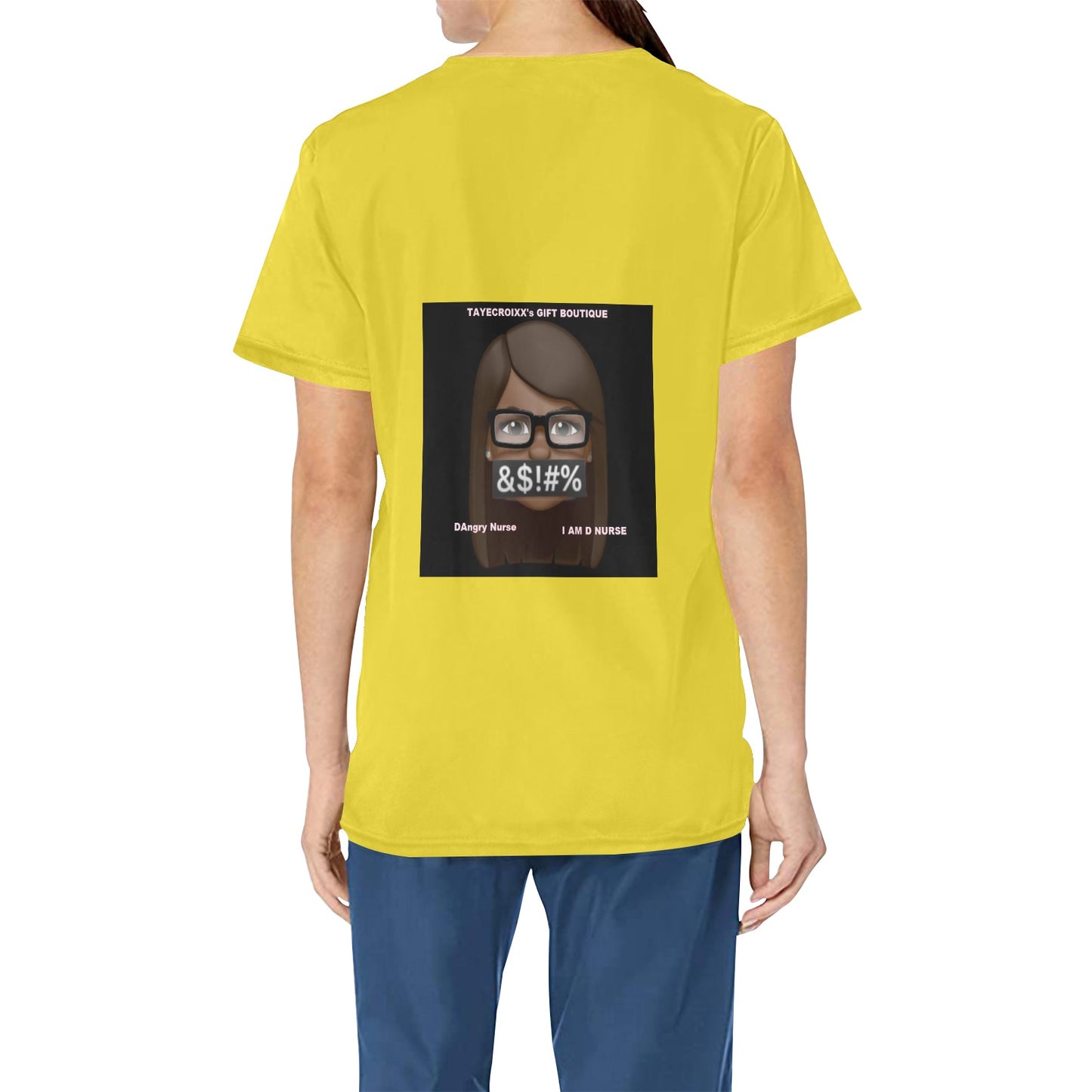 I AM D NURSE Scrub Top