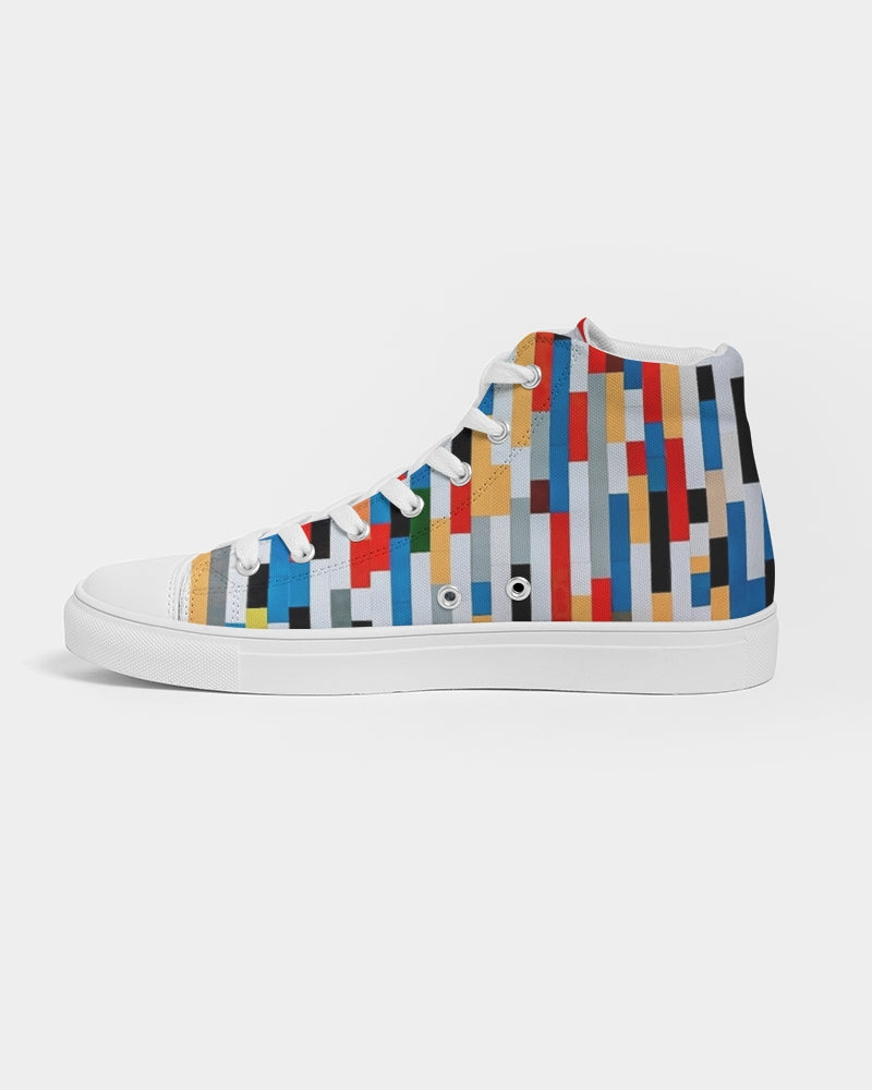 Angry Blocks Women's Hightop Canvas Shoe