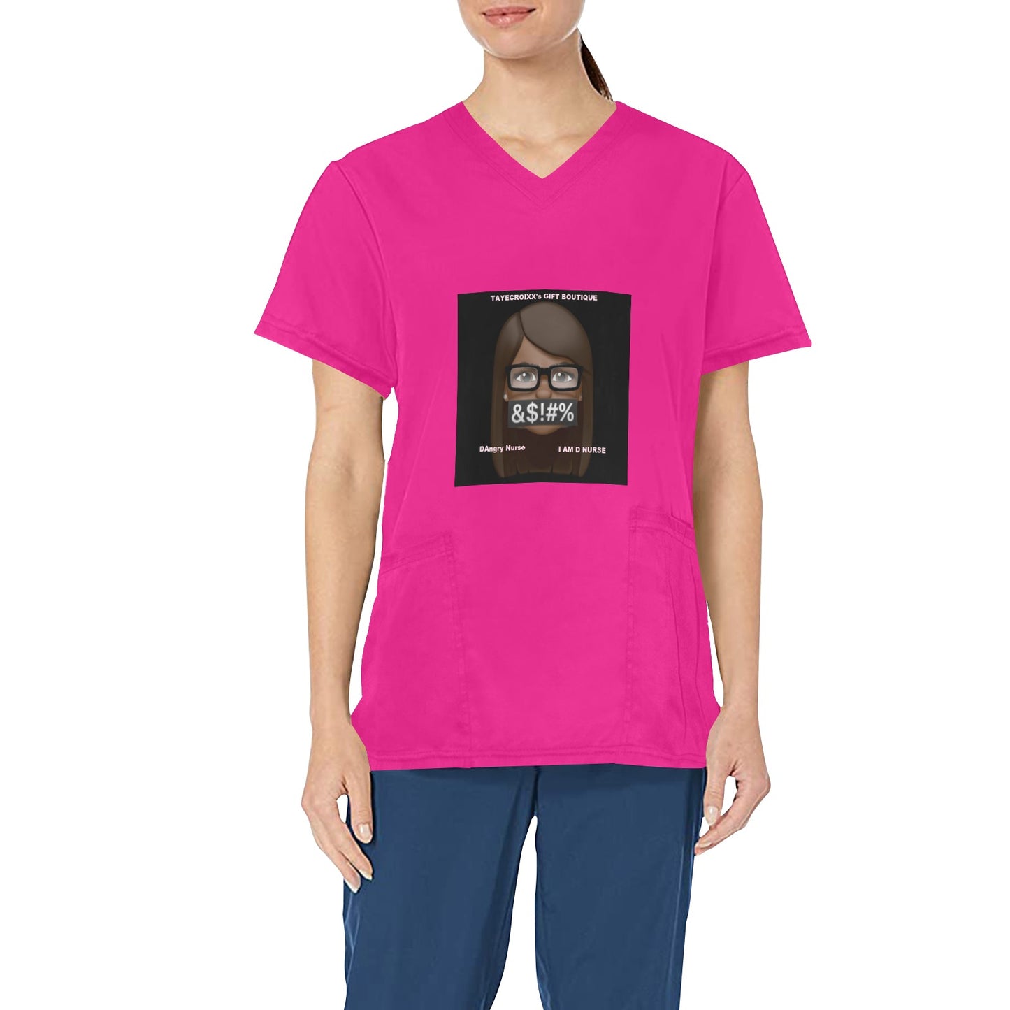 I AM D NURSE Scrub top