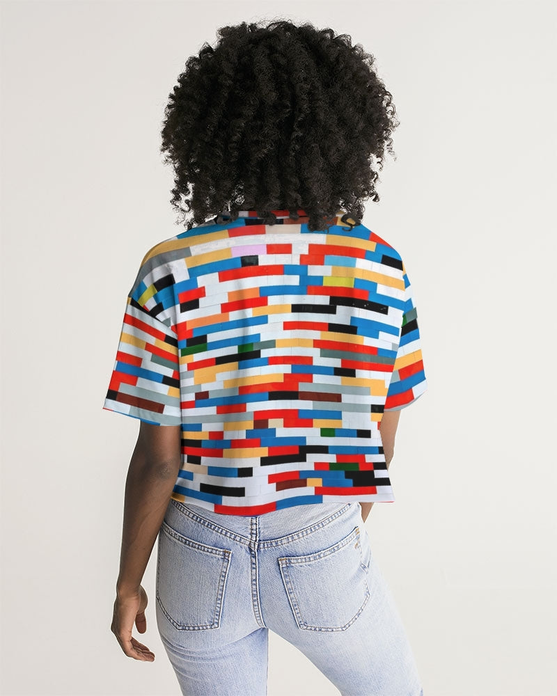 Angry Blocks Women's Lounge Cropped Tee