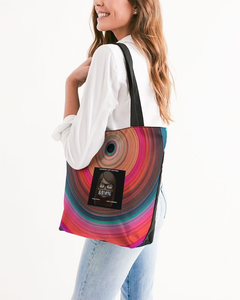 Angry eye Canvas Zip Tote