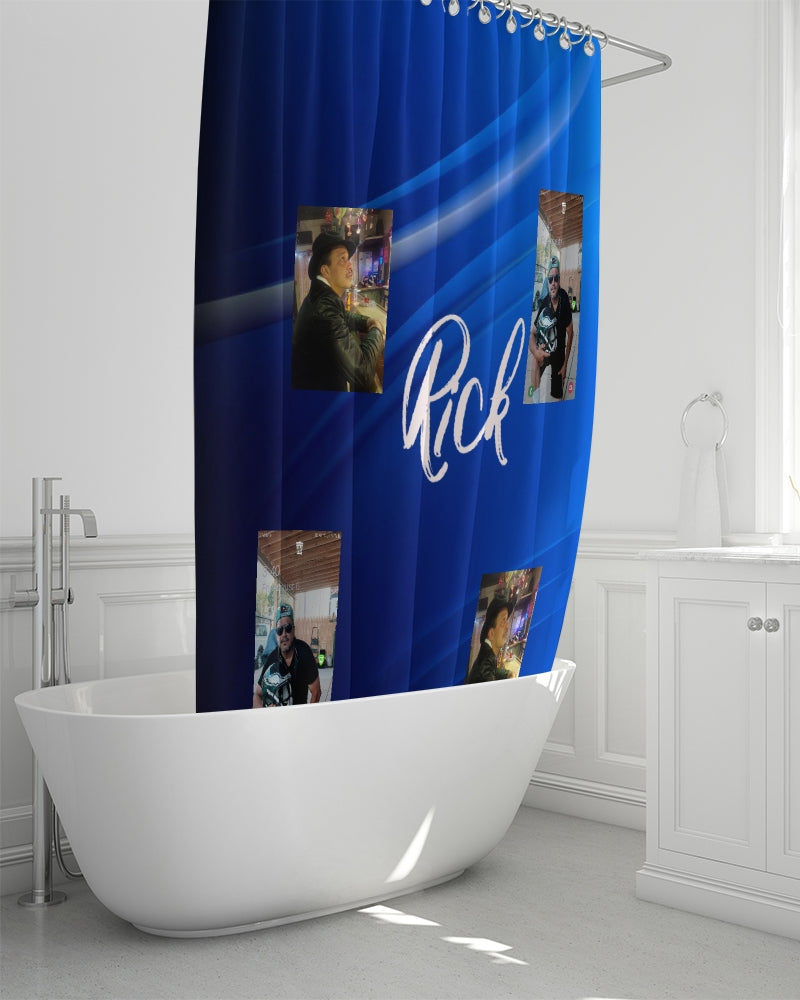 black-and-blue Shower Curtain 72"x72"