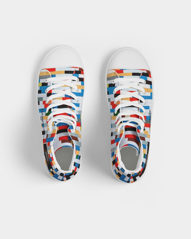 Angry Blocks Women's Hightop Canvas Shoe