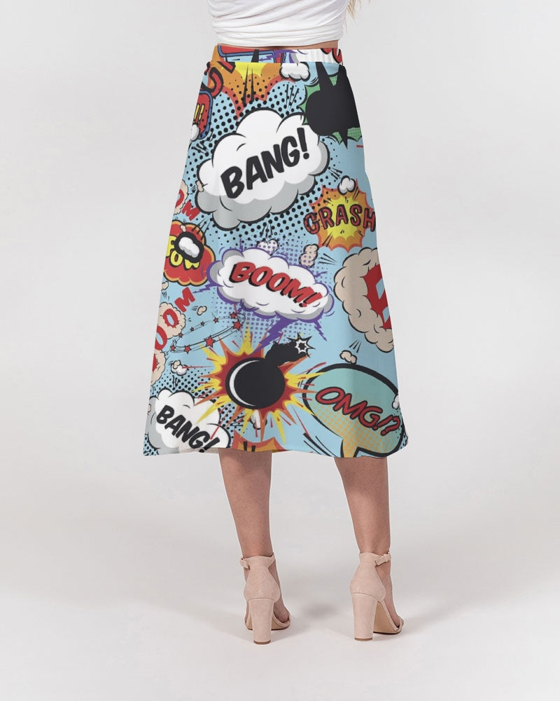 Angry sounds Women's A-Line Midi Skirt