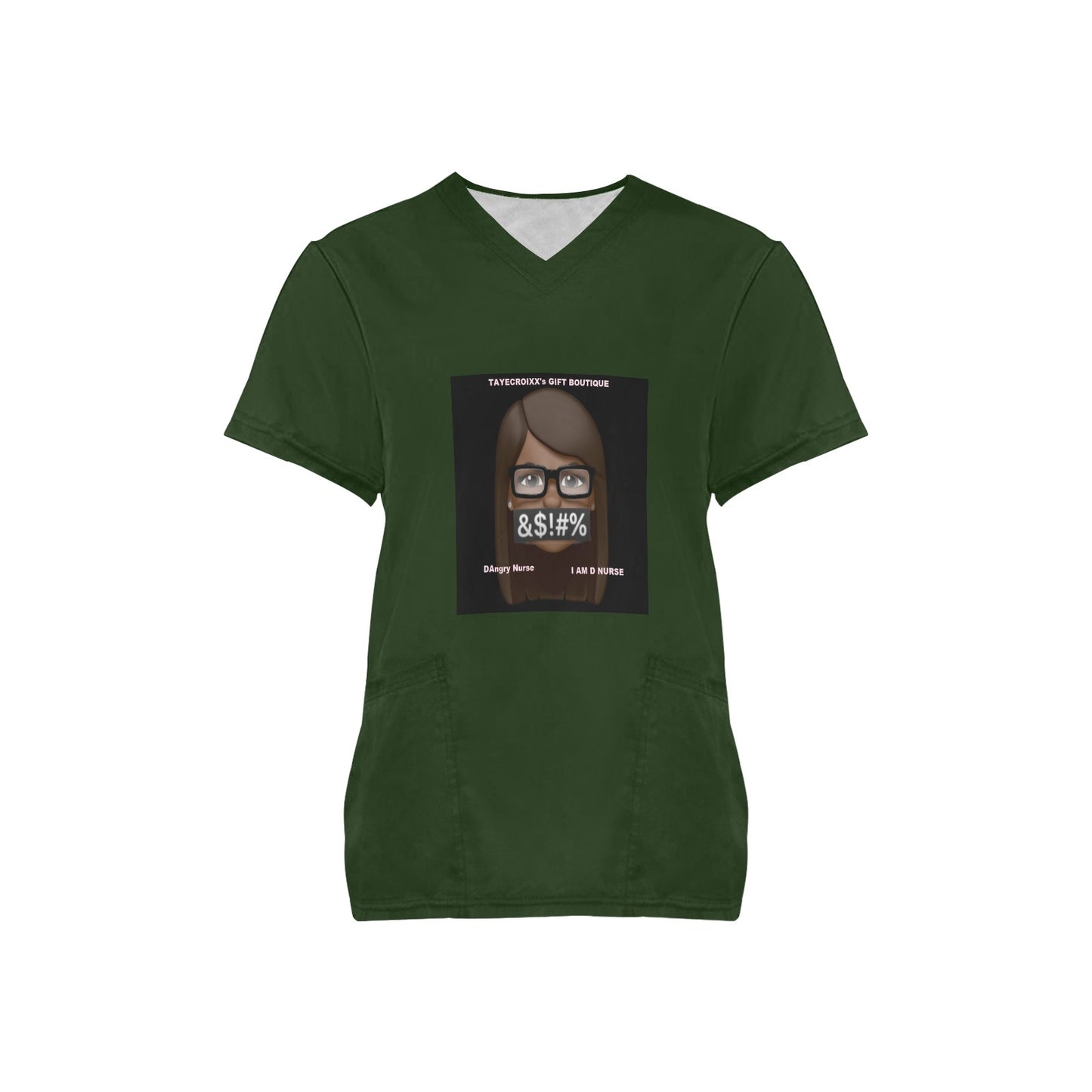 I AM D NURSE Scrub top