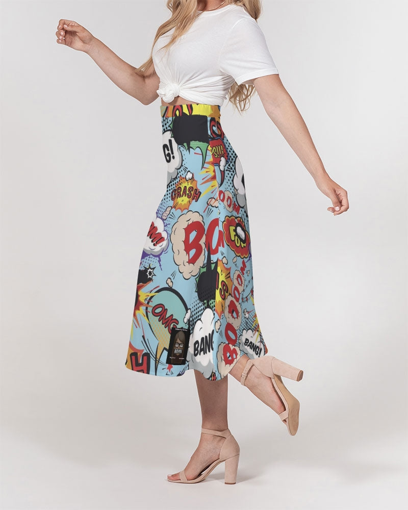 Angry sounds Women's A-Line Midi Skirt