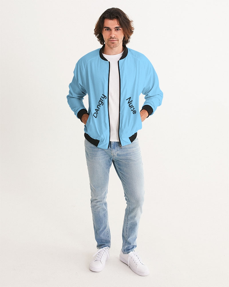 Angry pastel blue Men's Bomber Jacket