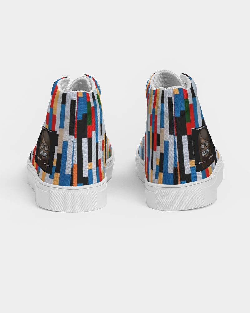 Angry Blocks Women's Hightop Canvas Shoe