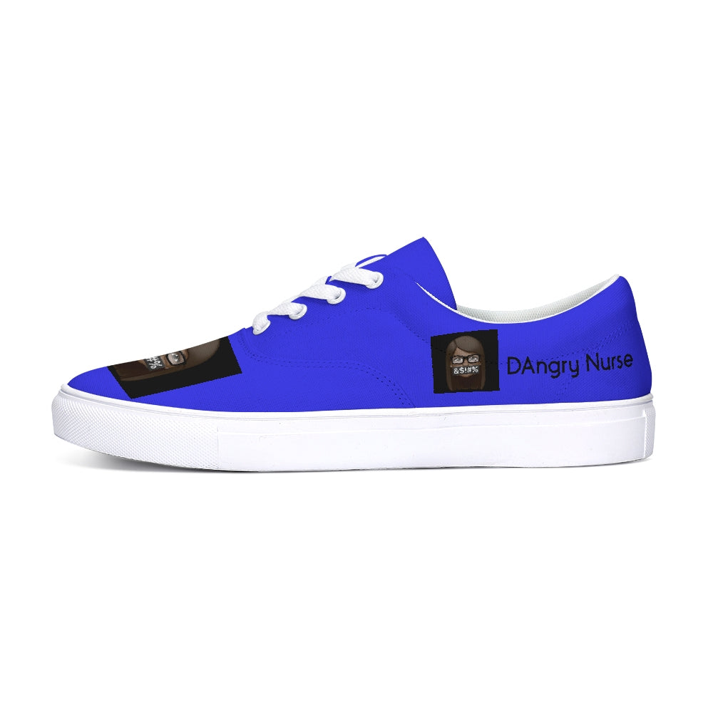 DAngry Nurse Blue Lace Up Canvas Shoe