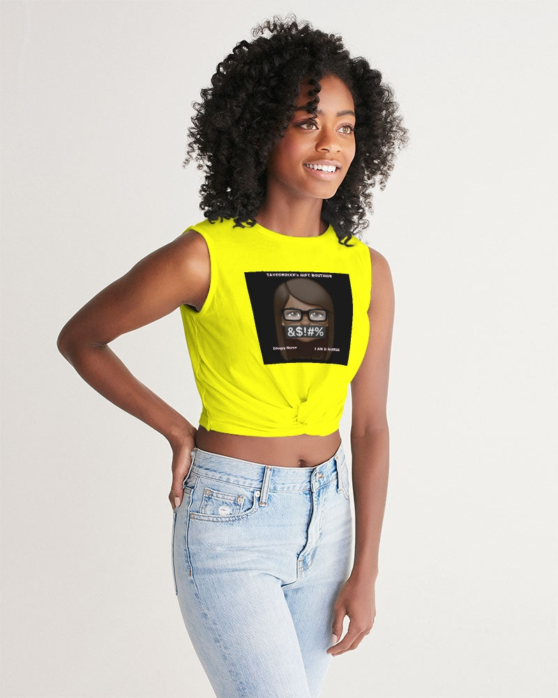 Angry Yellow Women's Twist-Front Tank