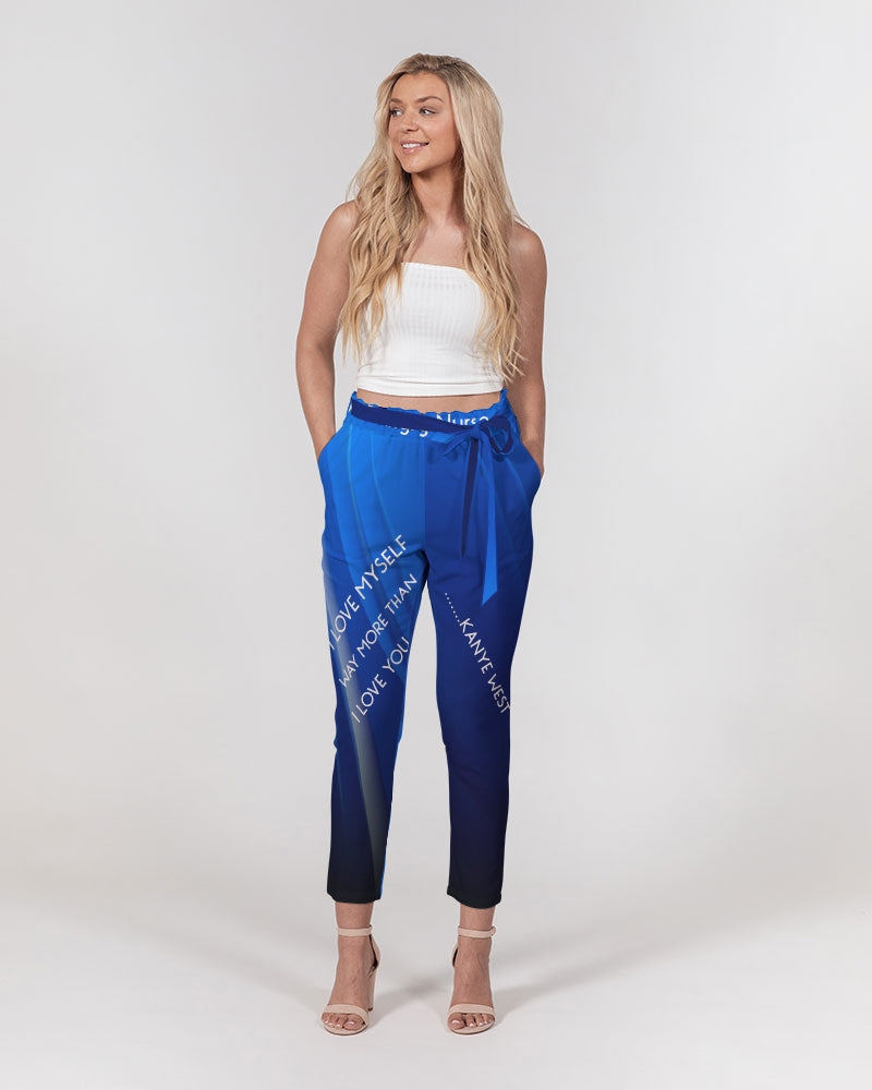 Angry  Blue Women's Belted Tapered Pants