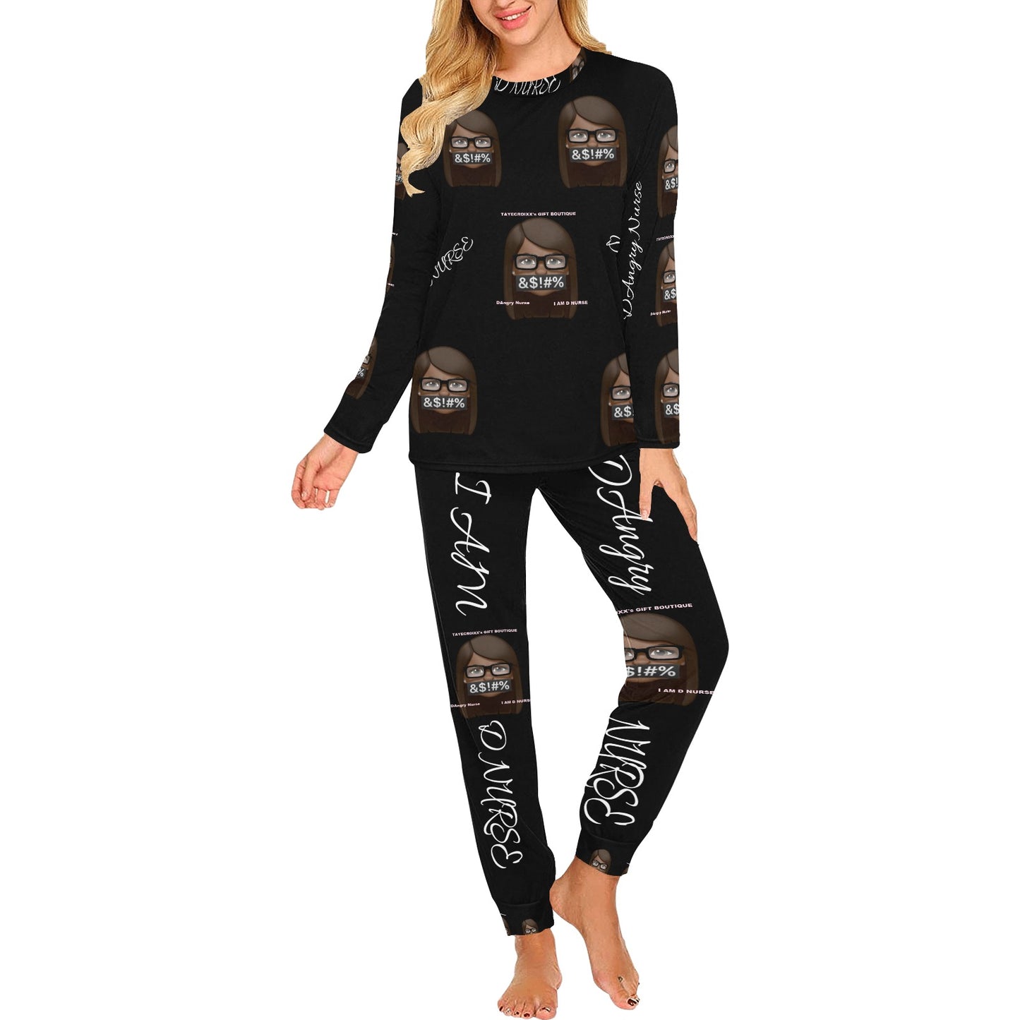 Women's All Over Print Pajama Set (Sets 07)