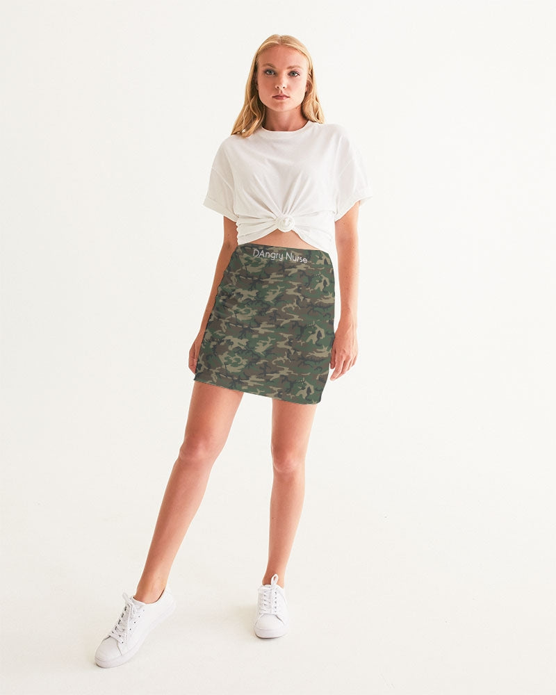 Brown-camo Women's Mini Skirt