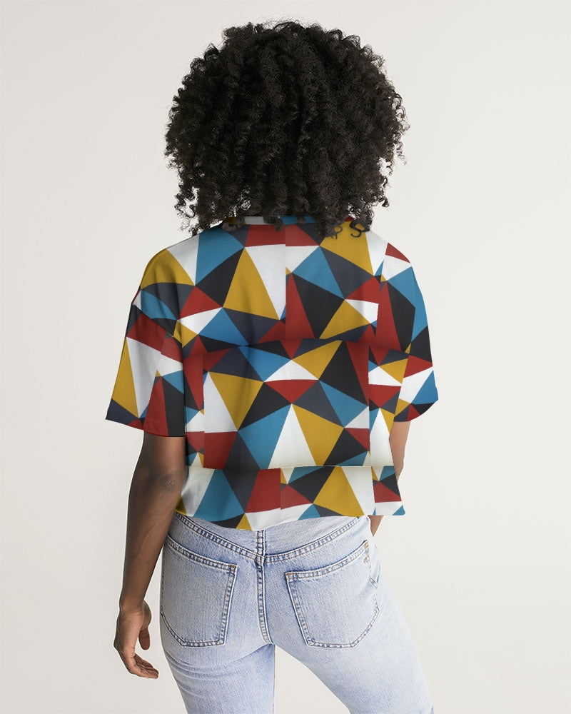 Angry Triangles Women's Lounge Cropped Tee