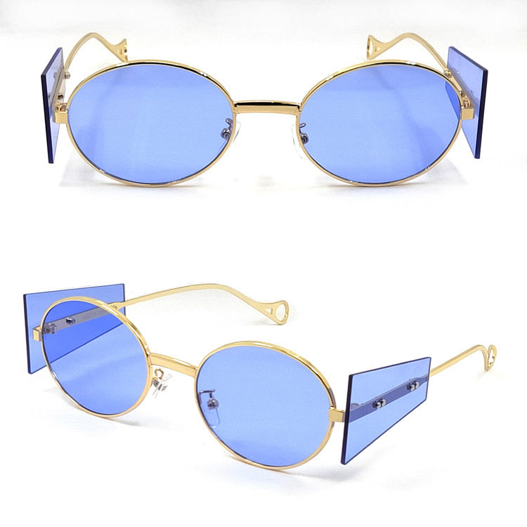 Round Frame Trendy Punk Steam Round Sunglasses