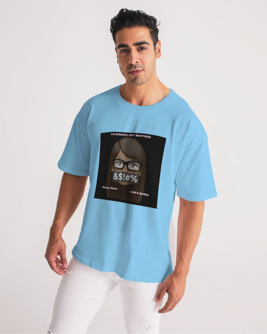Angry pastel blue Men's Premium Heavyweight Tee