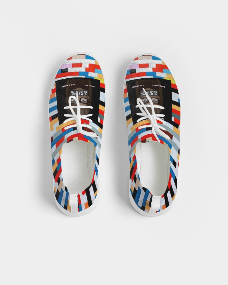 Angry Blocks Women's Lace Up Flyknit Shoe