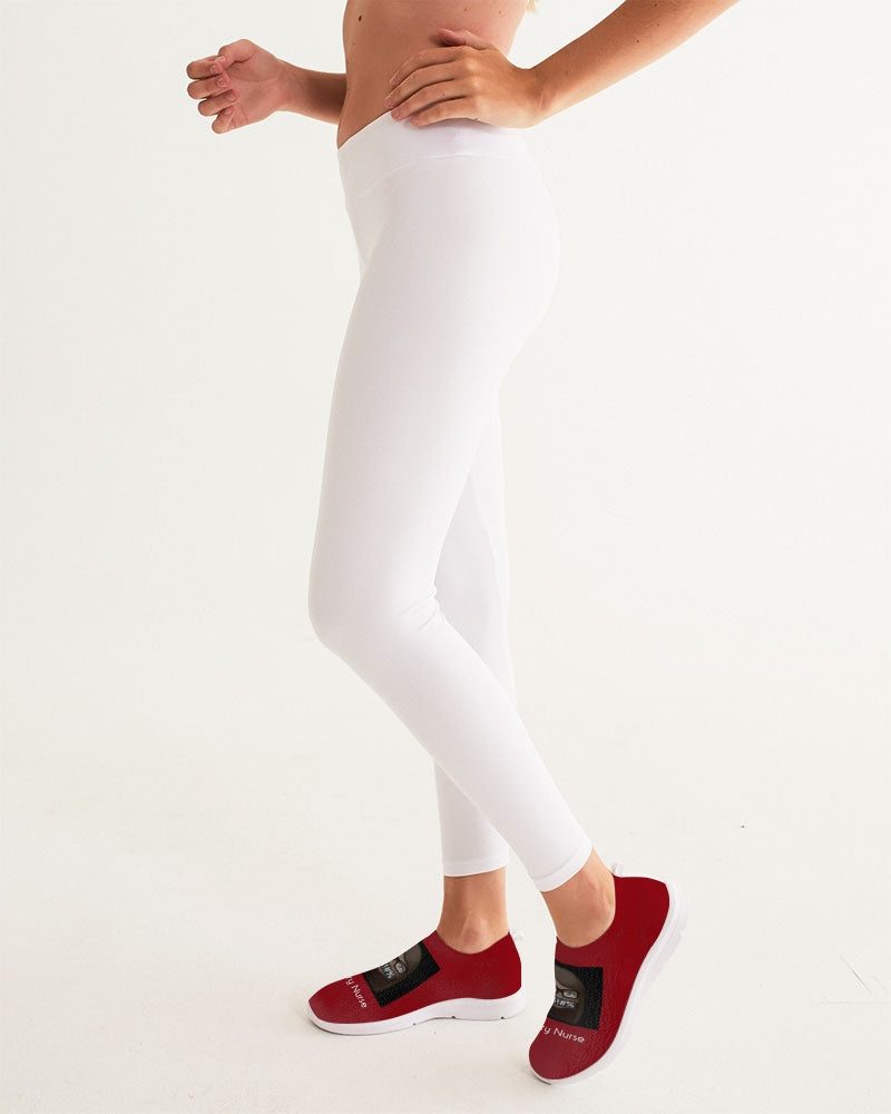 red Women's Slip-On Flyknit Shoe