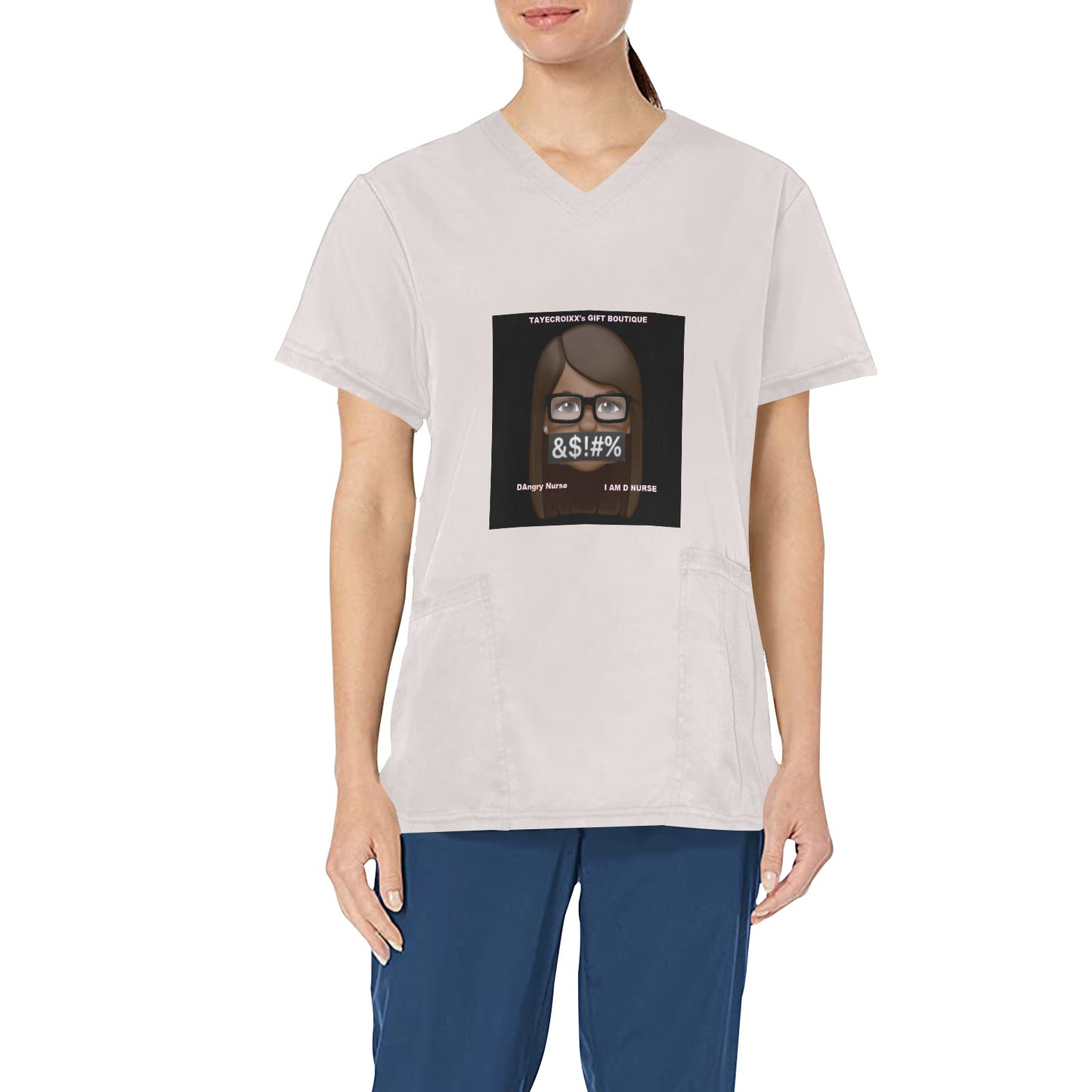 I A M D NURSE Scrub Top