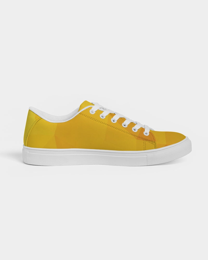 vector-yellow Women's Faux-Leather Sneaker