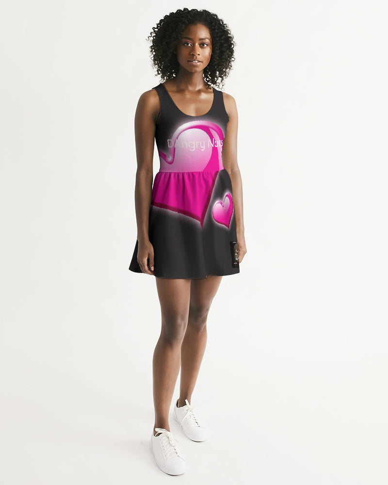 angry heartz Women's Scoop Neck Skater Dress