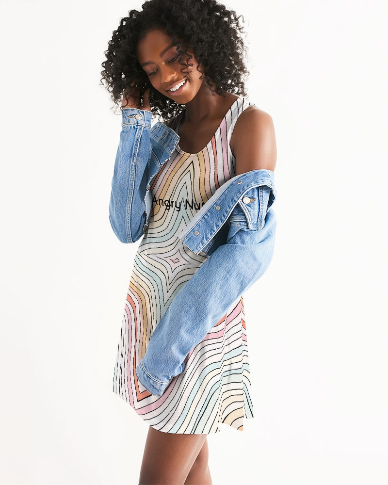 Angry waves Women's Racerback Dress