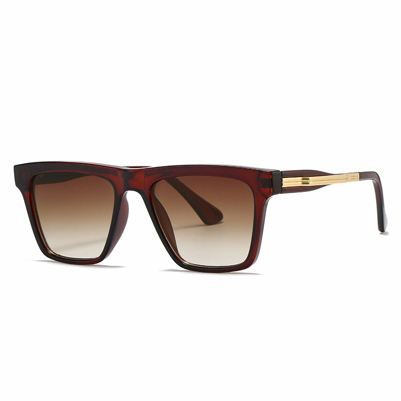 European And American Fashion Striped Leopard Frame Sunglasses