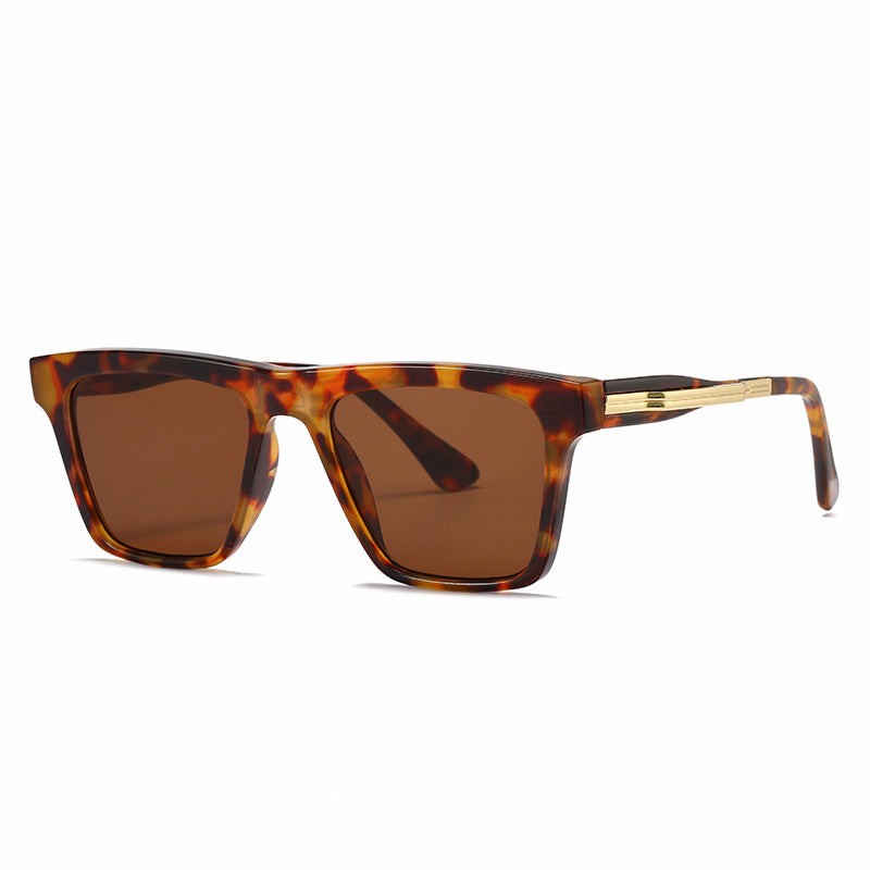 European And American Fashion Striped Leopard Frame Sunglasses