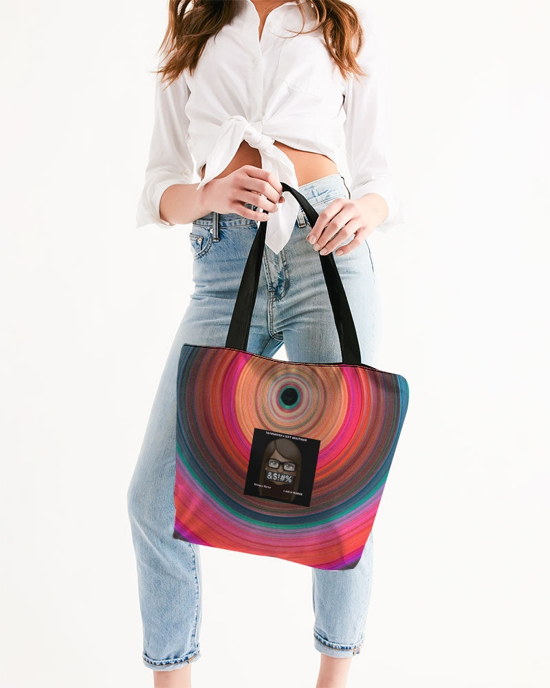 Angry eye Canvas Zip Tote