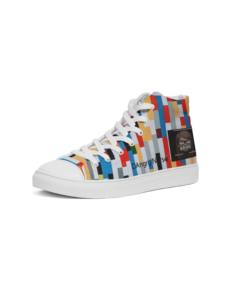 Angry Blocks Women's Hightop Canvas Shoe