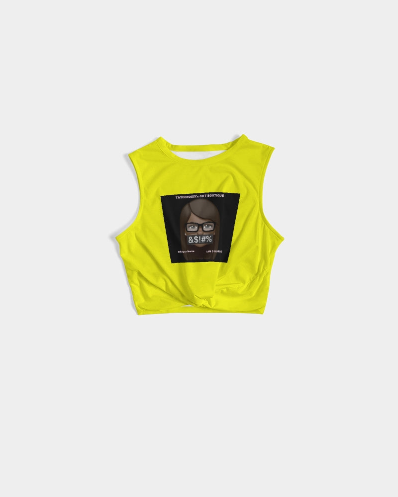 Angry Yellow Women's Twist-Front Tank
