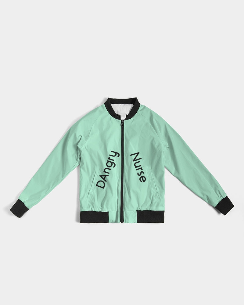 Angry pastel green Women's Bomber Jacket
