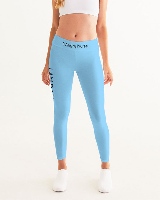 Angry pastel blue Women's Yoga Pants