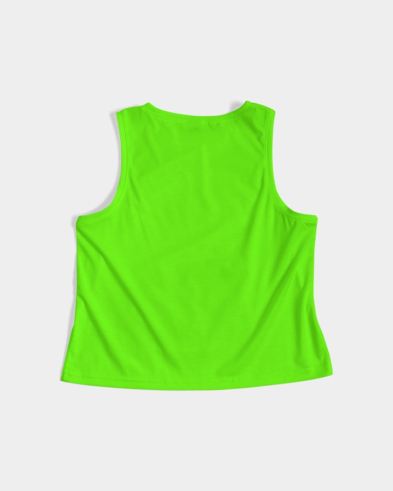 neon green Women's Cropped Tank