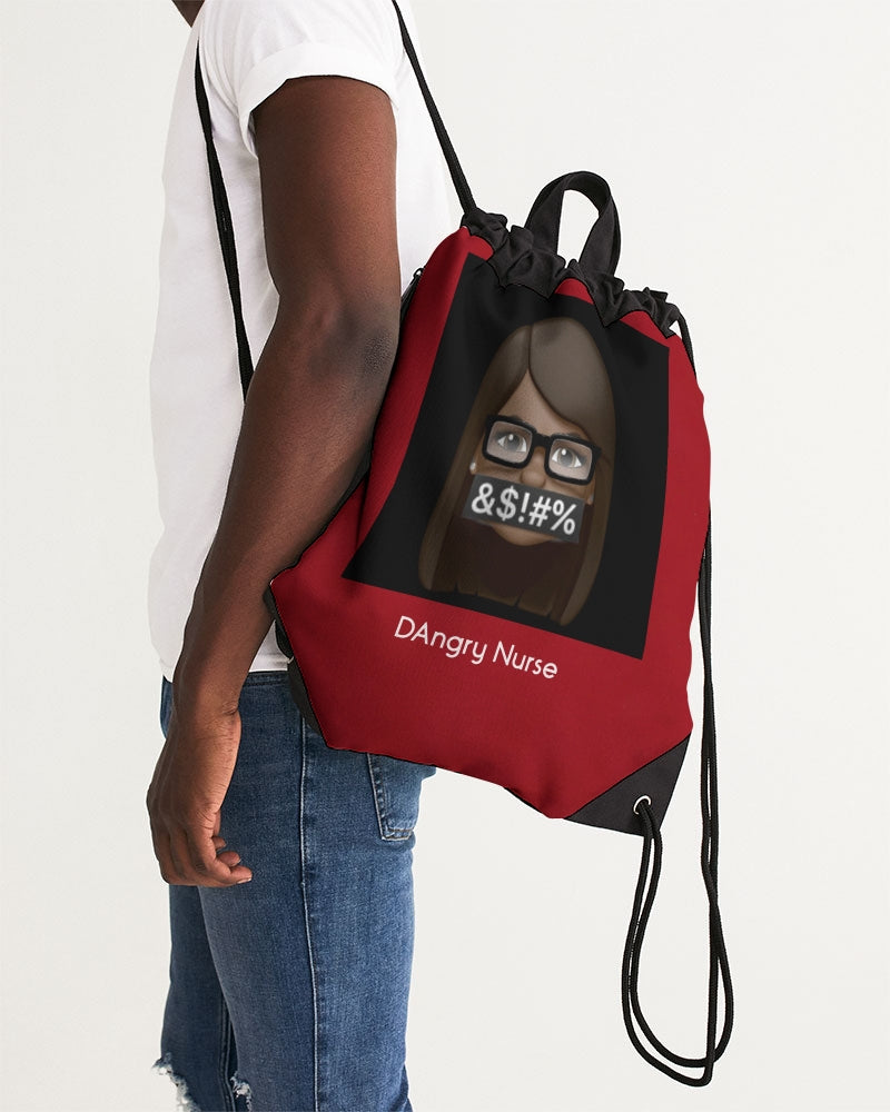 red Canvas Drawstring Bag