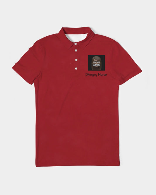 red Men's Slim Fit Short Sleeve Polo