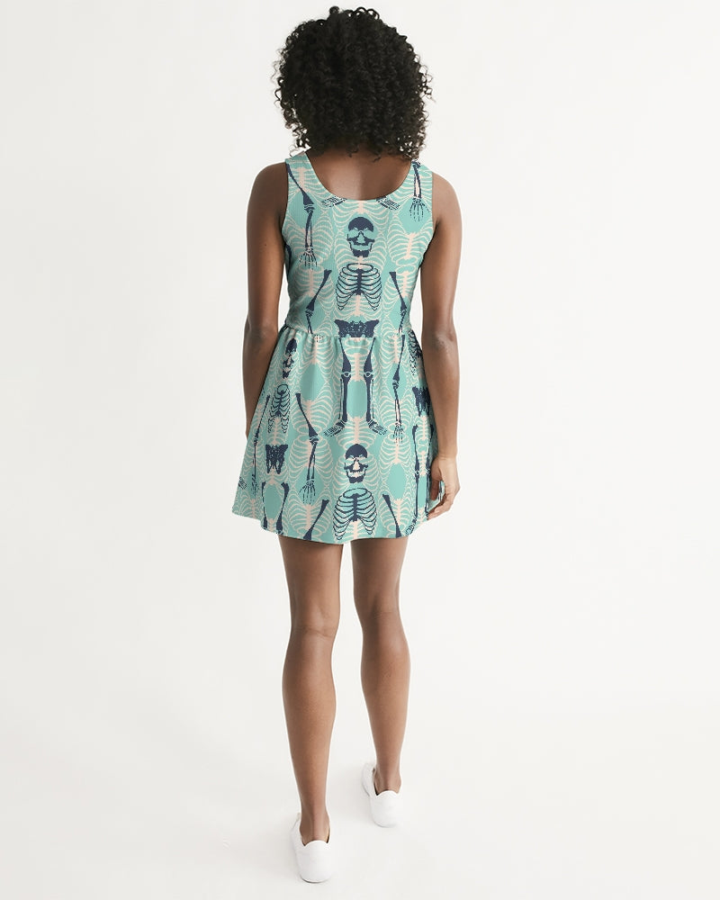 ANGRY SKELeton Women's Scoop Neck Skater Dress