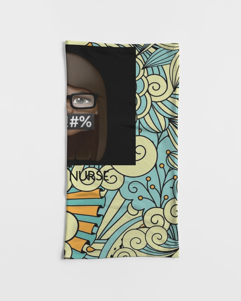 Angry yellow blue green print Neck Gaiter Set