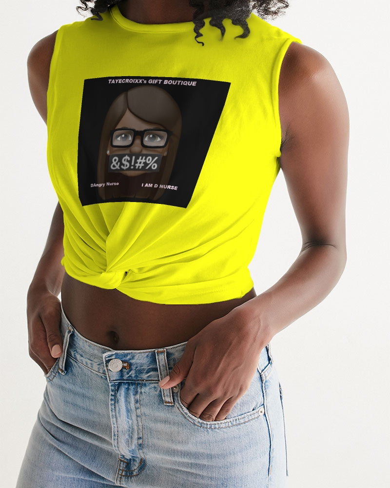 Angry Yellow Women's Twist-Front Tank