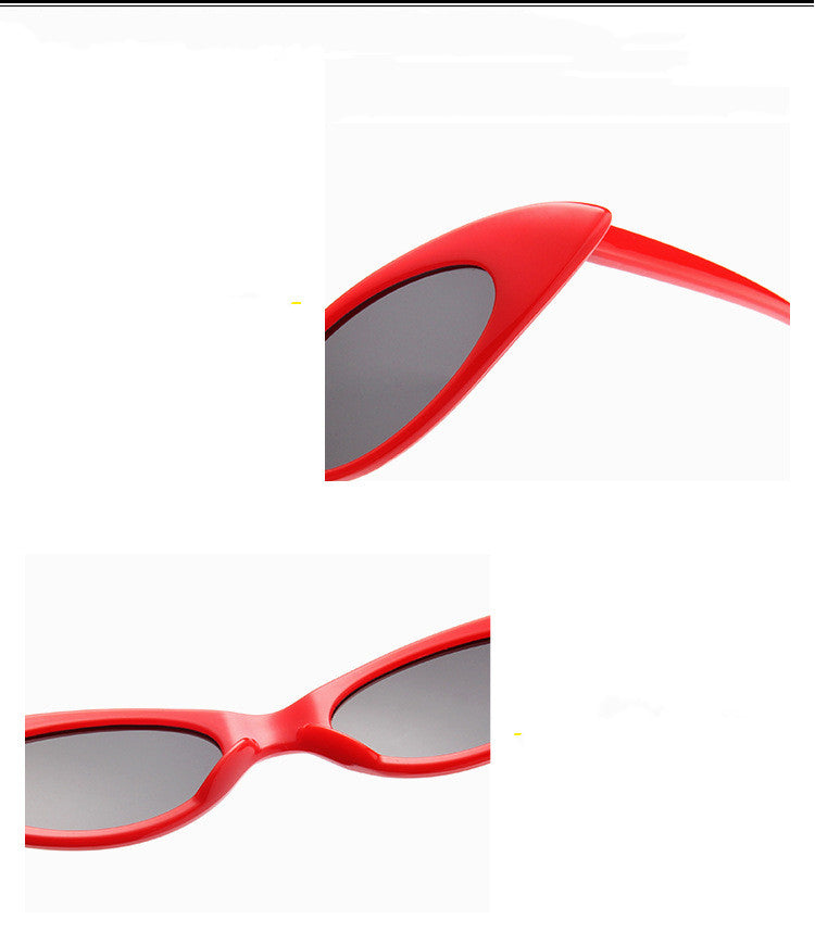 Small Frame Cat Eye Sunglasses Bright Jelly Retro