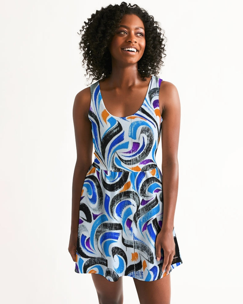 Angry Twirls Women's Scoop Neck Skater Dress